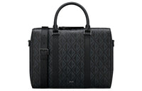DIOR Lingot Canvas With Smooth Cow Leather Portable Crossbody One Shoulder Briefcase Regular Men's Black