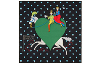 HERMES Silk Scarves Women's Black