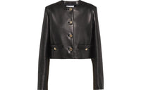 MIU MIU Leather Jacket Women's Black