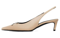 CELINE Alma Triomphe Slingback Beige Women's