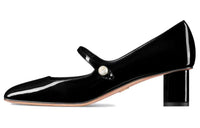 DIOR Chunky Heel High Heels 5cm Women's Black