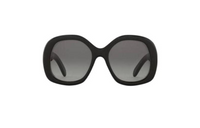 CELINE Acetate Irregular Shape Sunglasses Women's Black