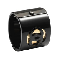CHANEL Resin Bangles Women's Black