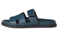 HERMES Chypre Bleu Celeste / Bordeaux Calfskin Men's