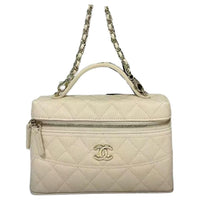 CHANEL Leather Shoulder Bag, Crossbody Bag, Handbag Women's Beige