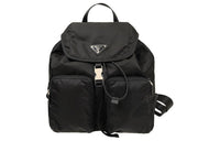 PRADA Canvas Backpack Unisex Black