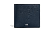 CELINE Grained Calfskin Card Holder Wallet Men's Navy Blue/Dark Blue