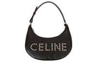 CELINE AVA Smooth Cow Leather Dumpling Bag Shoulder Bag Handbag Shoulder Bag Women's Black