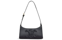 CELINE Cuir Triomphe Smooth Cow Leather Shoulder Bag, Handbag, Shoulder Bag Women's Black