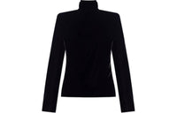 SAINT LAURENT High neck Velvet Blouse
