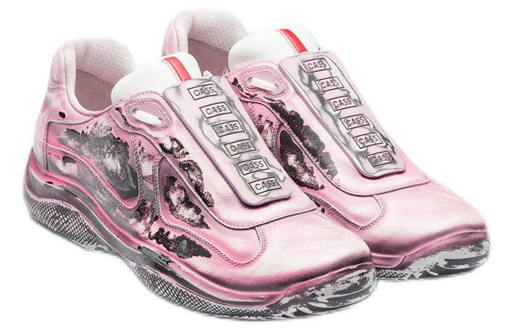 Cass x PRADA D3cay Cushioning Anti-Slip And Wear-Resistant Low-Top Casual Shoes Unisex Light Pink