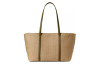 Loro Piana Raffia Tote Bag Shopping Bag Handbag Small Size Women's Natural Olive
