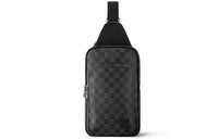 LOUIS VUITTON Avenue Coated Canvas Cow Leather Patchwork Crossbody Bag Shoulder Bag Men's Black