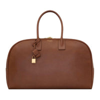 SAINT LAURENT Leather Bowling Bag Handbag Travel Bag Women's Roasted Brown
