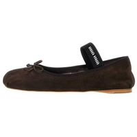 MIU MIU Flat Casual Single Shoes Women's Brown