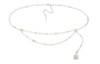 CHANEL Pearl Necklaces Women's Silver