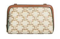 CELINE Sheepskin Clutch, Shoulder Bag, Crossbody Bag Regular Women's