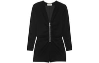 SAINT LAURENT Embellished Ruched Dress