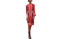 HERMES Long-Sleeved Dresses Women's Red