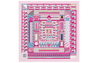 HERMES Silk Scarves Women's Pink