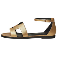 HERMES Santorini Strap Sandals Women's Gold
