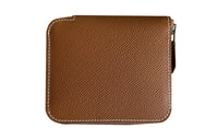 HERMES Silk'In Epsom Leather Wallet Women's Brown