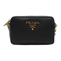 PRADA Cow Leather Camera Bag, Shoulder Bag Women's Black