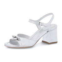 LOUIS VUITTON Edge One Strap Sandals 6.5cm Women's Silver