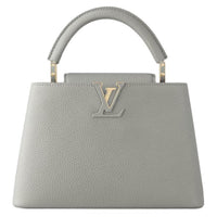 LOUIS VUITTON Taurillon Leather Capusin Shoulder Crossbody Handbag Small Size Women's Fire Ash Gray