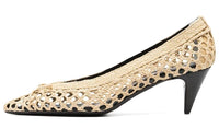 SAINT LAURENT Cone Heel High Heels Women's Beige