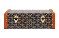 GOYARD Vendôme Canvas With Leather Jewelry Box Storage Box Unisex Brown