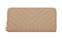 SAINT LAURENT Calfskin Wallet Women's Dark Beige