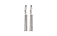 SAINT LAURENT Brass Stud Earrings Women's Silver