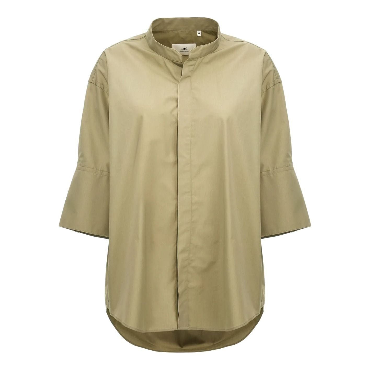 AMI Three-quarter Sleeve Shirt 'Green' USH218-CO0063-317