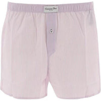 DIOR Logo Patch Striped Boxer Shorts
