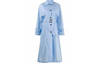 PRADA Trench Coats Women's Blue