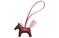 HERMES Pendants Unisex Saddle Red & Cherry Blossom Pink