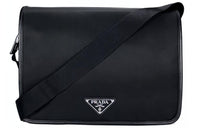 PRADA Nylon Shoulder Bag, Crossbody Bag Men's Black
