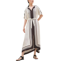 HERMES Short-Sleeved Dresses Women's Ecru