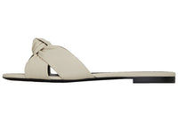 SAINT LAURENT Bianca Slide Slippers Women's Pearl