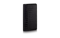 LOUIS VUITTON Brazza Crocodile Leather Wallet Men's Black