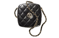 CHANEL 22SS Sheepskin Handbag Women's Black