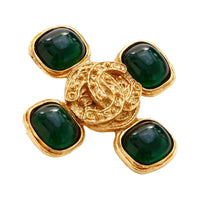 CHANEL 1994 Cc Stone detail Brooch