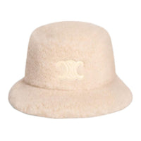 CELINE Triomphe Bucket Hat In Sherpa Cashmere