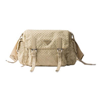 PRADA Reclycle Polyamide Shoulder Bag Women's Desert Yellow