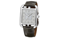 HERMES Wrist Watch Automatic Mechanical Movement Crocodile Leather Strap White Dial Men's Watches