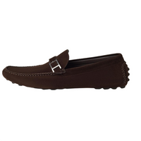 HERMES Beanie Shoes Men's Dark Brown