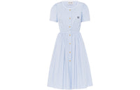 MIU MIU SS22 Short-Sleeved Dresses Women's Light Cyan