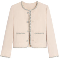 CELINE Embroidered Chelsea Jacket In Wool Tweed