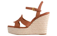 LOUIS VUITTON One Strap Sandals 8cm Women's Beige Brown
